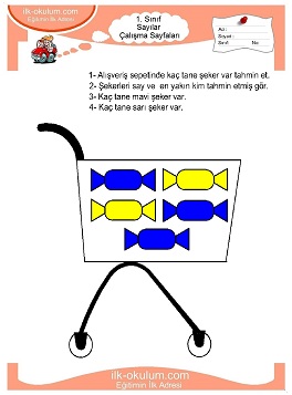 Çocuklar İçin Sayılar Çalışma Sayfaları 